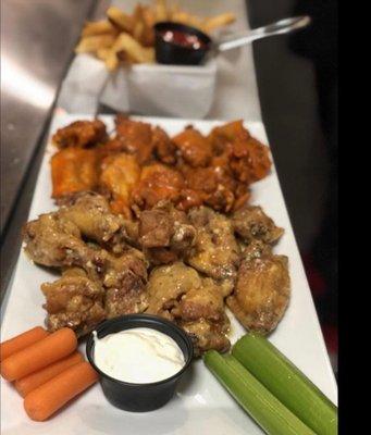 Best wings in town with plenty of flavors to choose from