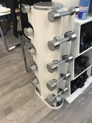 Free weights at Susan Marlowe Fitness