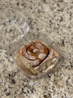 Maple cinnamon roll - dry on the inside but the sweet glaze makes up for it