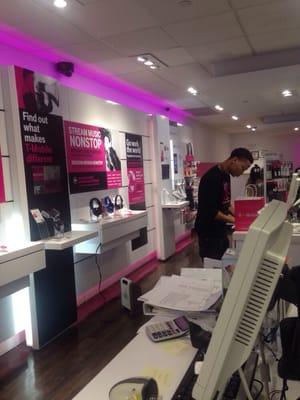 Inside of tmobile. Pretty neat and colorful!