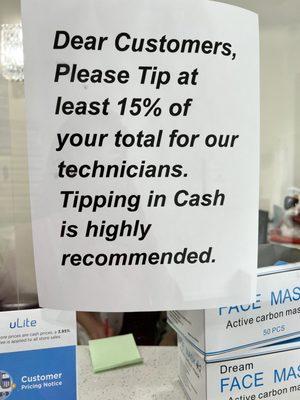 Rude demanding tips and in this manner. It's out of control.