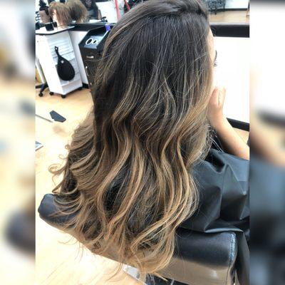 Balayage and styled by Sonia