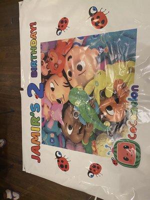 5 x 7 banner (5ft TALL, 7ft WIDE) Custom Banner Print  (Artwork was provided to company for print job)