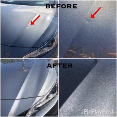 Dent and scratch....Before and after