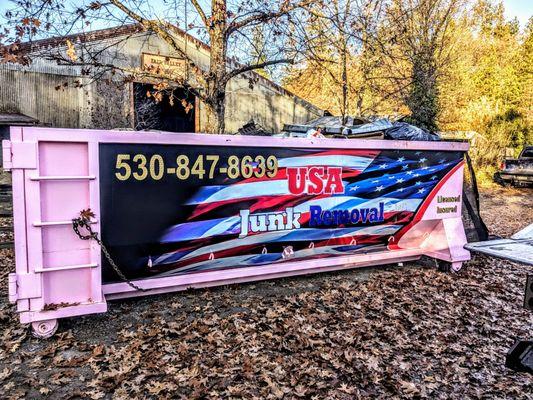 Dumpster Rental- USA Junk Removal Auburn can drop off this dumpster in your driveway or property. CALL NOW for Pricing!