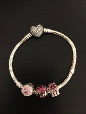 I bought my daughter this lovely Pandora bracelet. 80$ (Bracelet), and about 50$ per charm with tax equals 253$ worth it to see her smile.