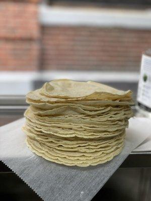 Freshly made tortillas!