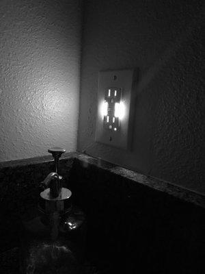 Receptacle with built in night light