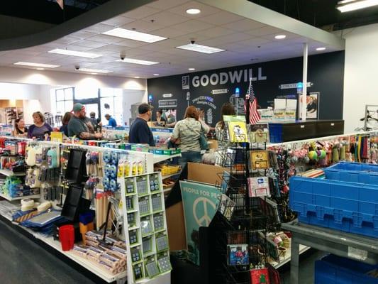 New checkout area with feeder line.