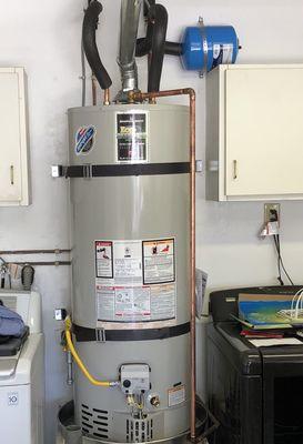 This is new water heater we installed it's a Bradford White 50 Gallon in Thousand Oaks. For one of our long time customers.