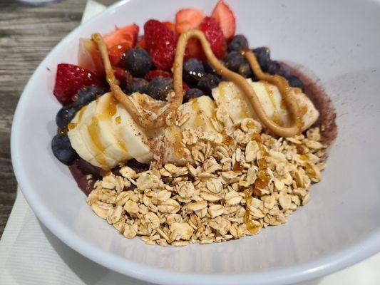 Peanut butter chocolate acai bowl.