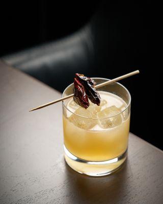 Cruschi | El tesoro cruschi pepper infused tequila, chiot montamaro, cocchi Americano bianco, lime cordial.​