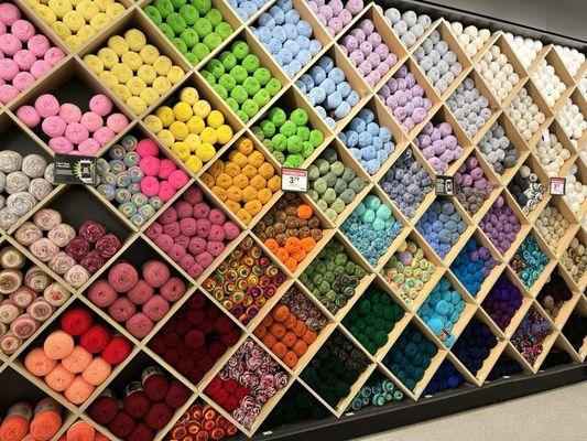 The yarn wall is so satisfying to look at...