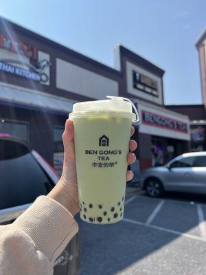 uji matcha boba milk tea