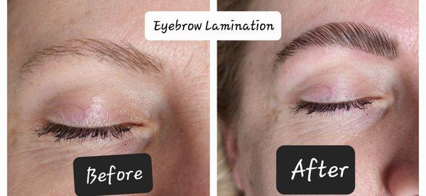 Eyebrow Lamination Before and After