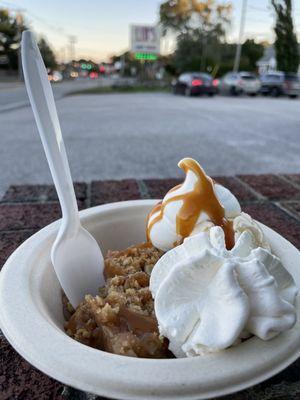 Apple crisp, helps me cope with the season change.