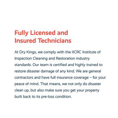 Fully Licensed and Insured