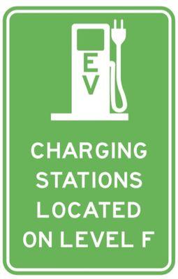 There are 8 EV charging stations located on upper level of the garage.