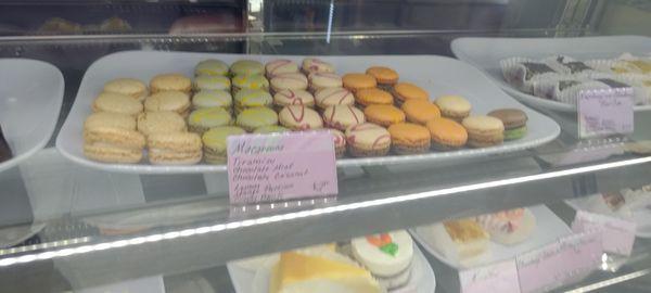 Sweets and pastries! These macarons are awesome.