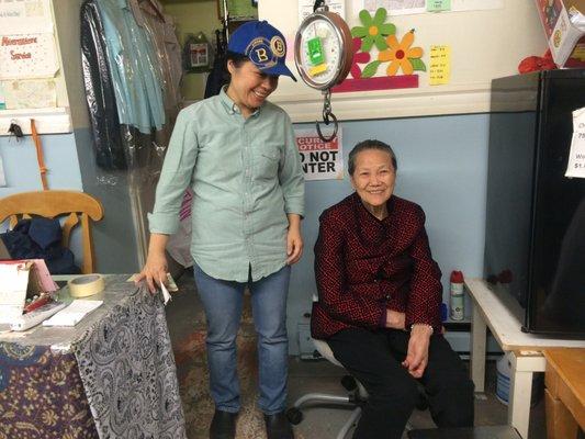 2 of 3 staffers at Sunny Laundromat in Mission Hill