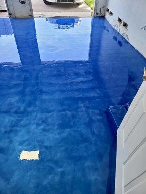 This customizable metallic epoxy flooring could be yours! What color would you pick?