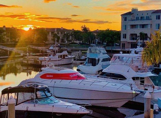 amazing sunset view from the office #insurance #oxnard #venturacounty #harbor #boat