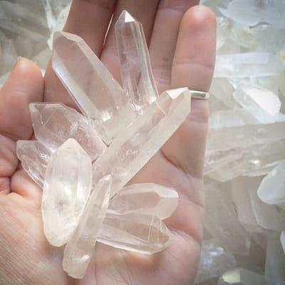 Amazing little Lemerian Quartz points