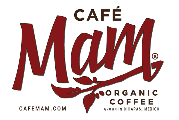 Café Mam coffee logo - Organic fair trade arabica coffee beans: shade grown, bird friendly, single-origin & sustainable.