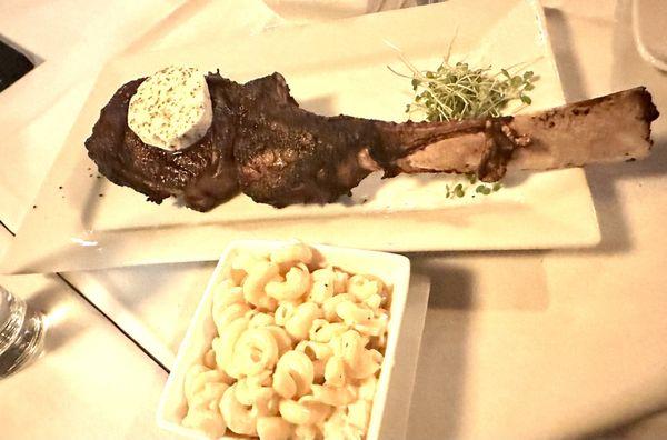 "Specials" - $150 Tomahawk steak with  Lobster Mac