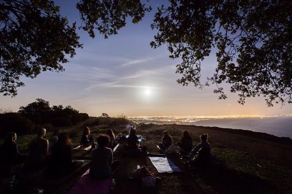 Full Moon Kundalini Yoga Class outside in Topanga!