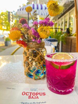 Prickly pear margarita.