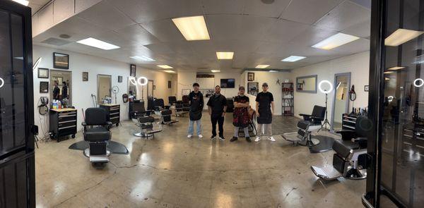 Meet the team!
Elias, Javier, Joseph, and Luis.
Stop by for a haircut by these licensed barbers!