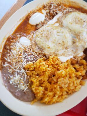 Red chilaquiles