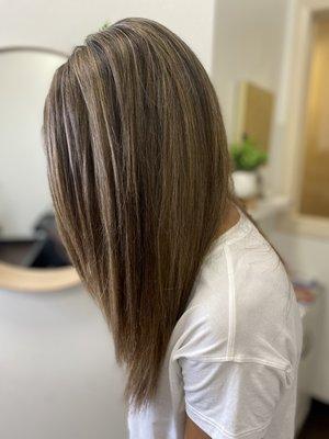 Nicely blended balayage