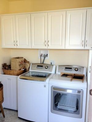 Outside rear porch converted into a beautiful new laundry room in San Francisco.