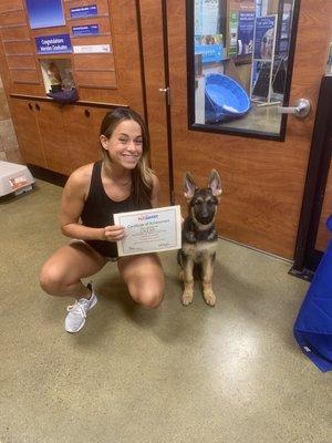 Graduation from basic obedience class