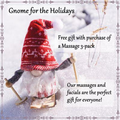 Free gift with Massage 3-Pack purchase, now through Dec. 25th 2023