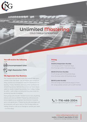 Unlimited Audio Mastering