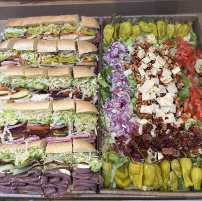 CATERING! BBQ chicken salad tray and beach party tray