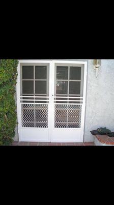 Custom double swinging screen doors