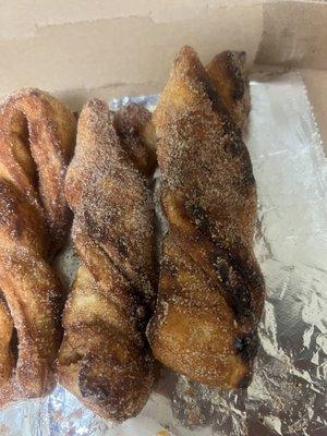 Cinnamon Churros Twists burnt