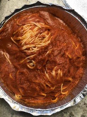 Pasta that comes with eggplant parmigiana