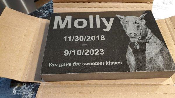 My stone for Molly