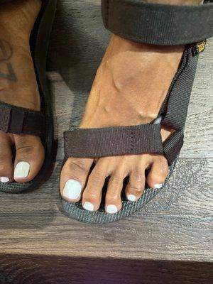 I got the spa pedicure I think she did a good job