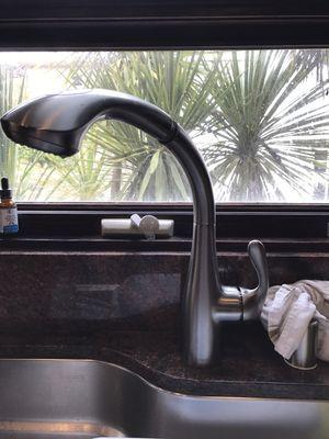 New kitchen faucet installed at Vermont St.