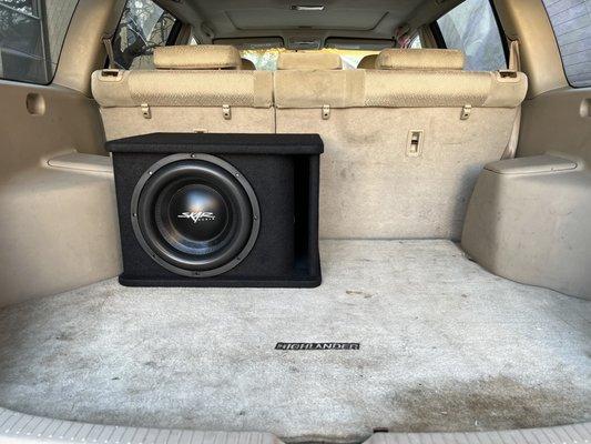 12 inch subwoofer installation