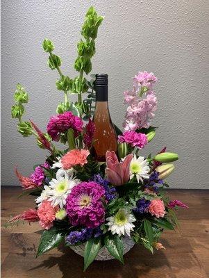 Birthday rosé arrangement