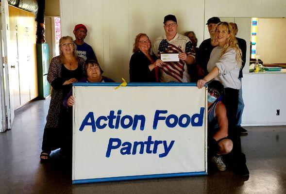 The Christmas Tree Lane Committee 2022 donated a total of 1,000.00 to Action Food Pantry of San Gabriel Valley.