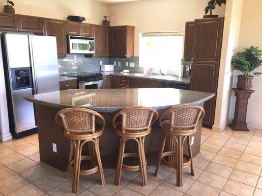 Typical kitchen area