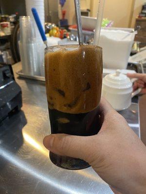 Fresh black ice coffee